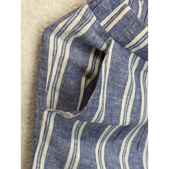 Soho JEANS NEW YORK & COMPANY Women Blue Linen Pants Size Small - Picture 4 of 5